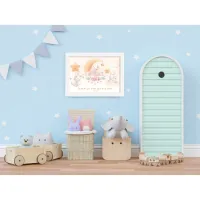 Cadre poster enfant Lapin - [collection Mes animaux tout doux]