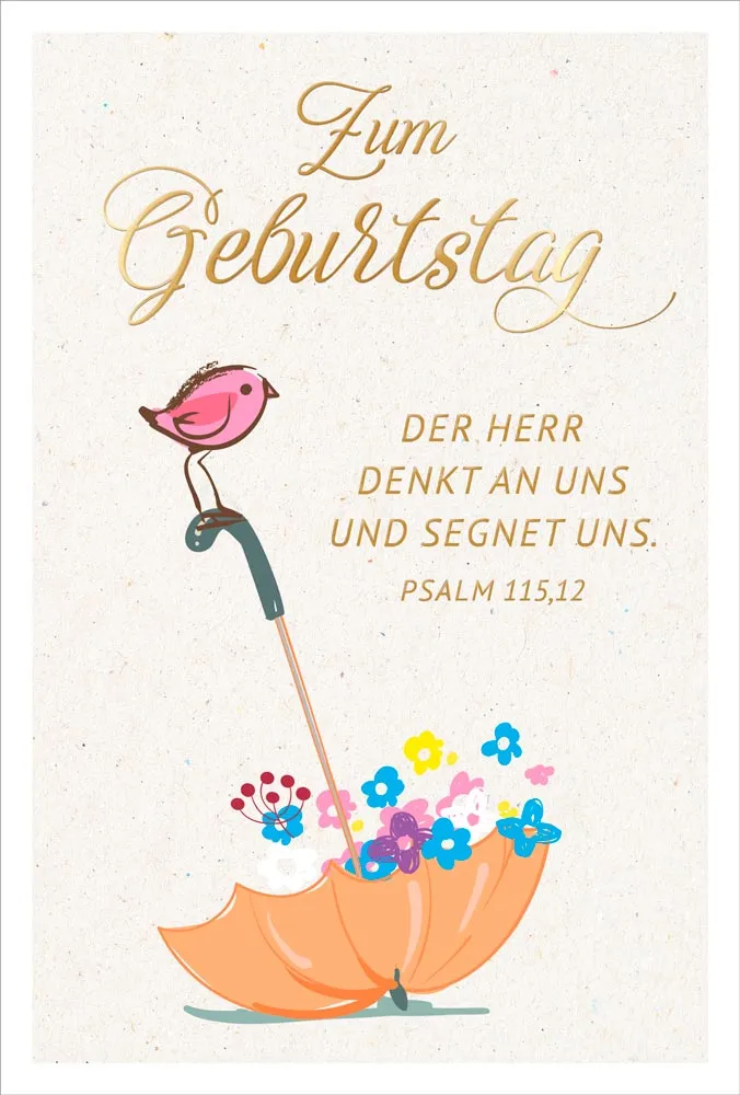 Postkarte Geburtstag Der Herr denkt an uns und segnet uns