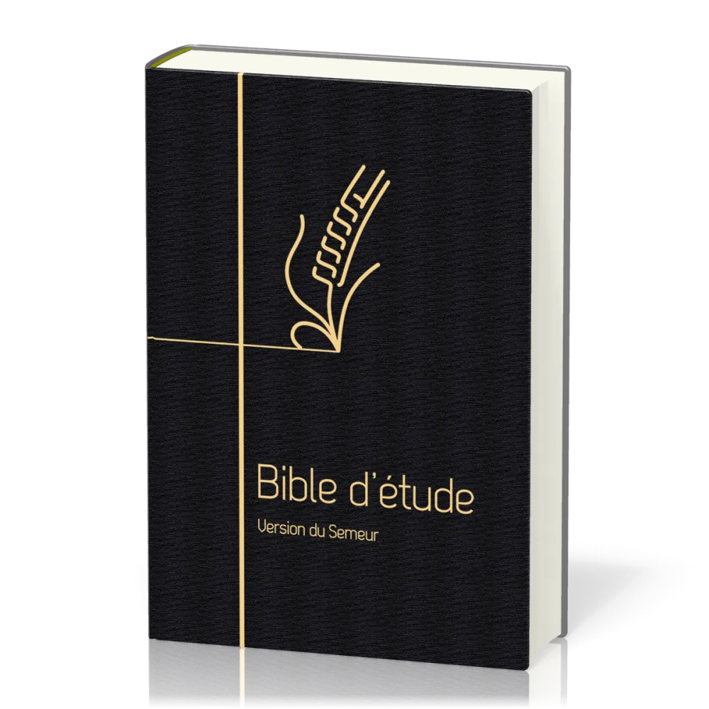 Bible d'étude Semeur 2015 - couverture souple noire, tranche dorée