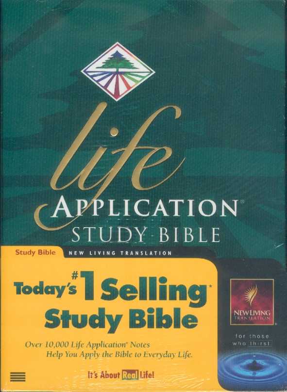 Anglais, Bible NLT, Life Application Study Bible - vert, Hard Back