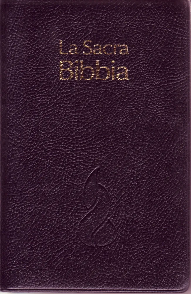 ITALIENISCH, BIBEL NOUVA RIVEDUTA, FLEXIBLER EINBAND, GOLDSCHNITT, SCHWARZ.