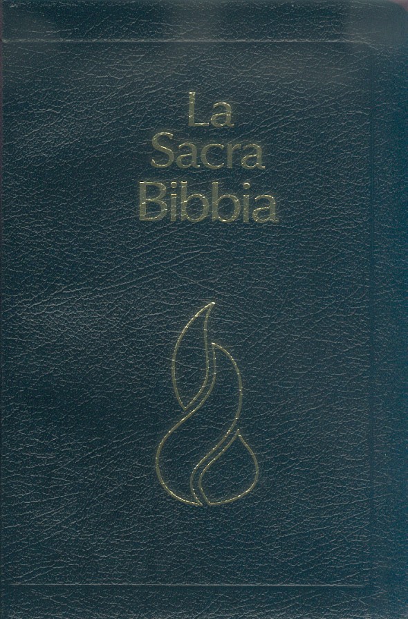 Italien, Bible Nuova Riveduta - fibrocuir noir, tranche or
