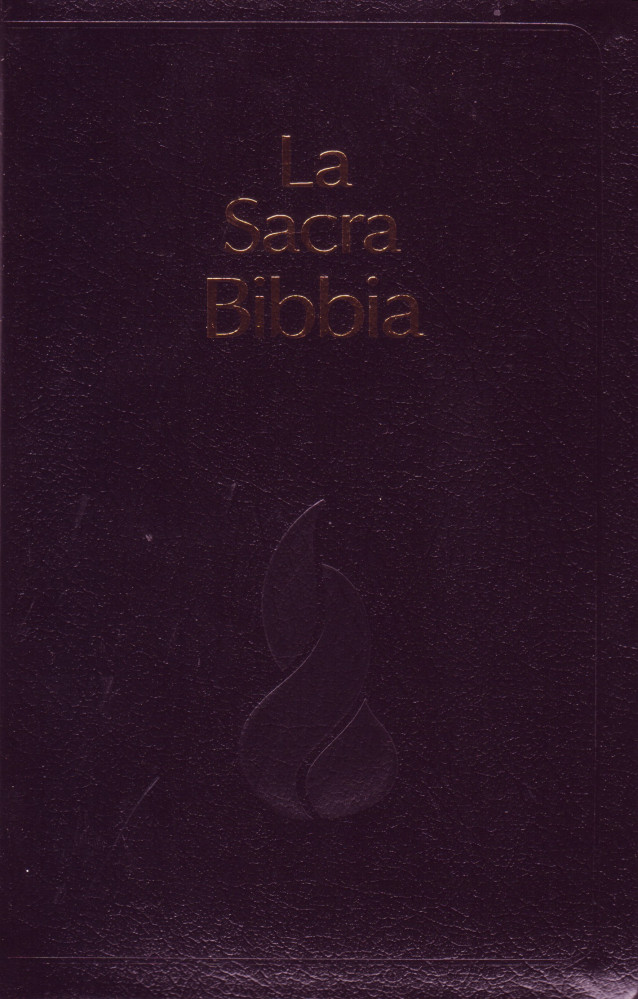 Italien, Bible Nuova Riveduta - fibro noir, onglets, tranche or