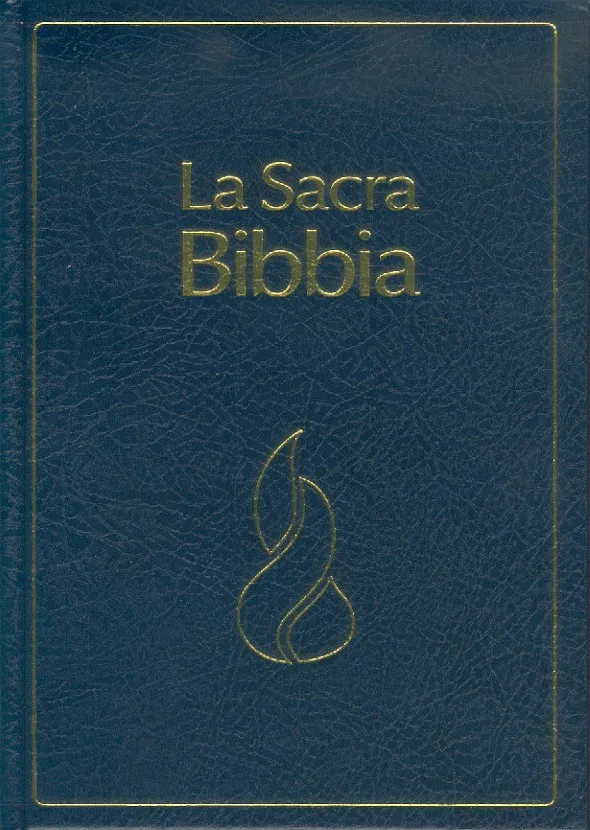 ITALIENISCH, BIBEL NUOVA RIVEDUTA, PARALLELSTELLEN, GEBUNDEN, BLAU