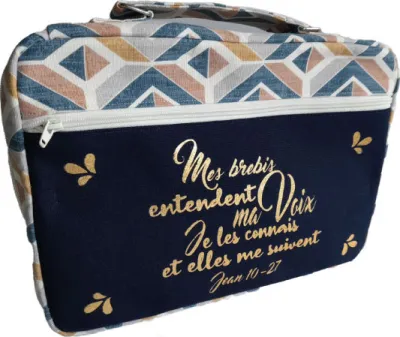 Sacoche Bible, Taille M, " Mes brebis entendent […]" Jean 10.27