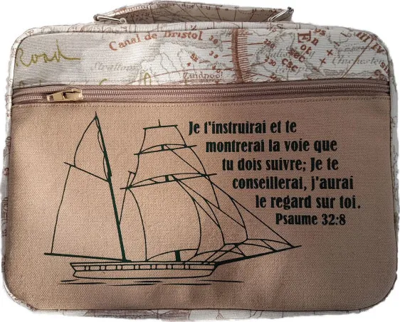 Sacoche Bible, Taille M, "Je t'instruirai et je te montrerai […]" Psaume 32.8