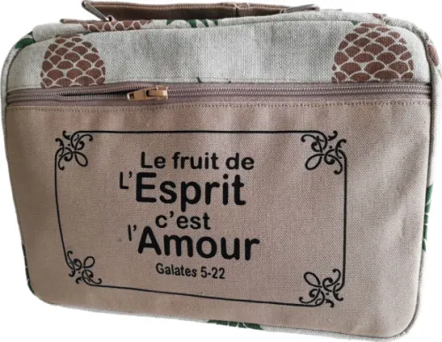 Sacoche Bible, Taille L, "Le fruit de l'Esprit…" Galates 5.22