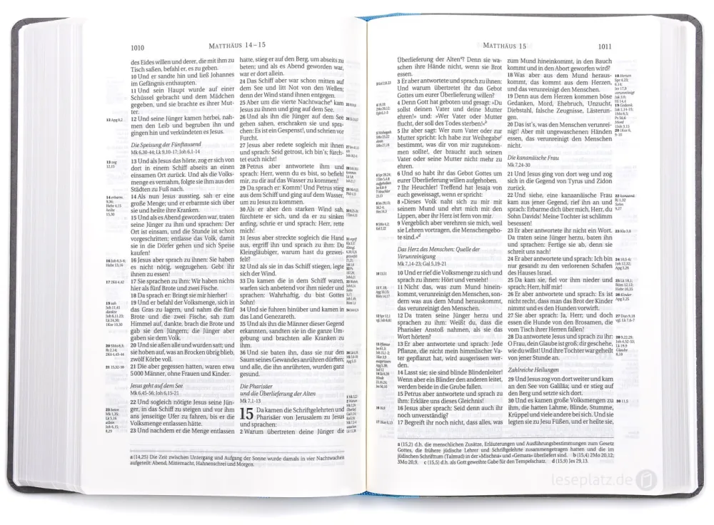Allemand, Bible Schlachter 2000, poche, avec paralelles, reliure coloré bleu clair/gris, reliure... Allemand, Bible Schlachter 2000, poche, avec paralelles, reliure coloré bleu clair/gris, reliure...