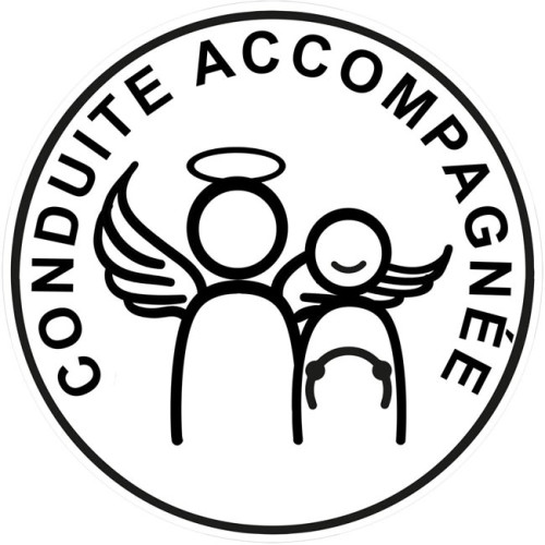 Autocollant "conduite accompagnée"