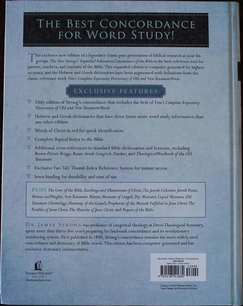 The New Strong's Expanded Exhaustive Concordance of the Bible - Expanded With the Best of Vone's... The New Strong's Expanded Exhaustive Concordance of the Bible - Expanded With the Best of Vone's...