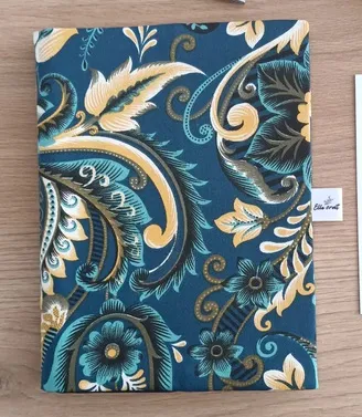 Agenda Planner "Elle croit" [Baroque bleu] - couverture en tissu