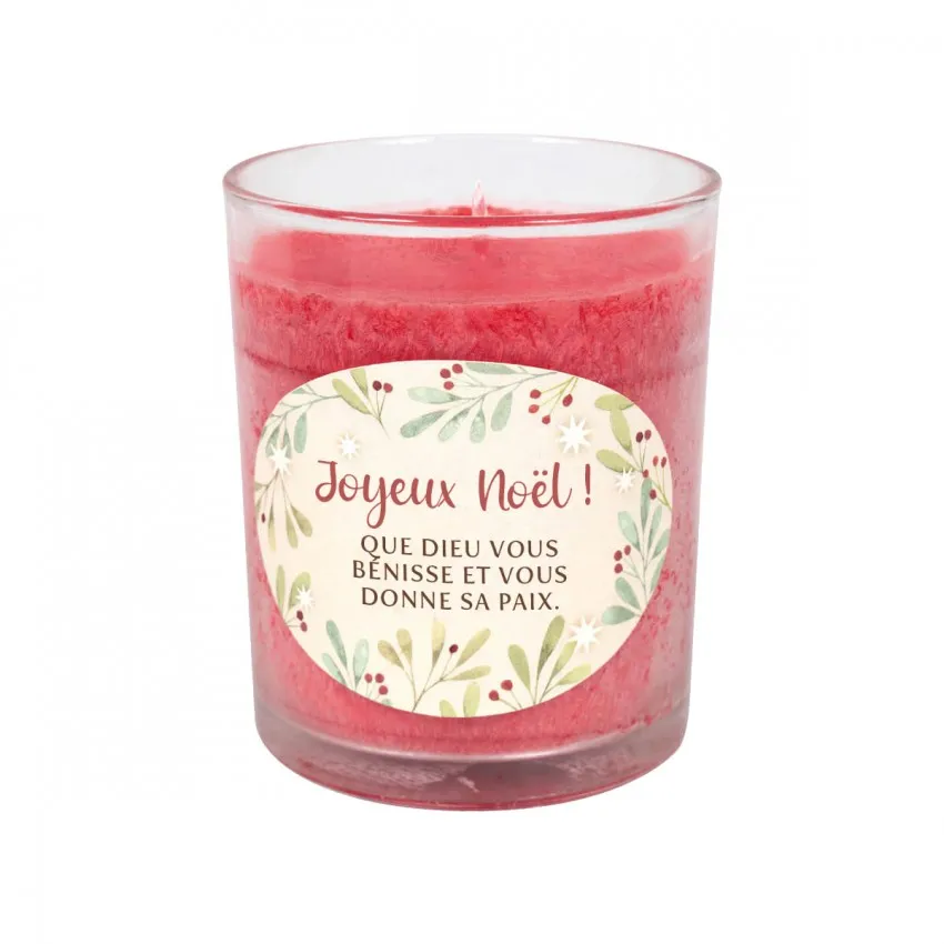 Bougie de Noël - Parfum Vanille Cerise