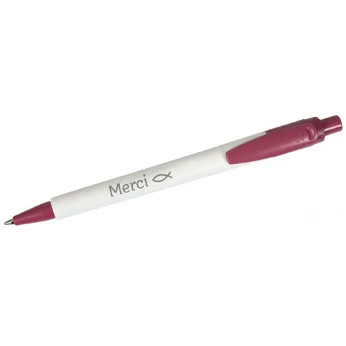 Stylo "Merci" - Couleur Framboise