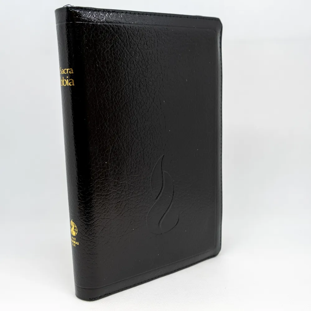 ITALIENISCH, BIBEL NOUVA RIVEDUTA, FIBROLEDER, GOLDSCHNITT, GRIFFREGISTER, REISSVERSCHL., SCHWARZ