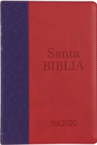 Spanisch, Bibel Reina Valera 2020, ultradünn, Kunstleder, zweifärbig lila/rot